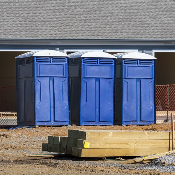 how often are the portable restrooms cleaned and serviced during a rental period in Greenwood IL